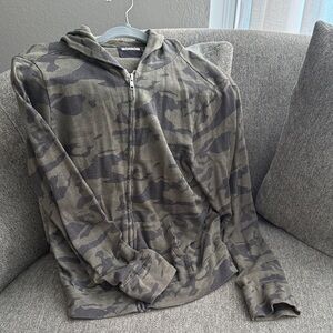 Monrow Camo Zip-Up Jacket